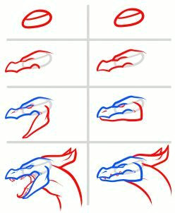 Easy Drawings Of Dragons Breathing Fire How to Draw A Fire Breathing Dragon Dragons Breathing Fire Step by