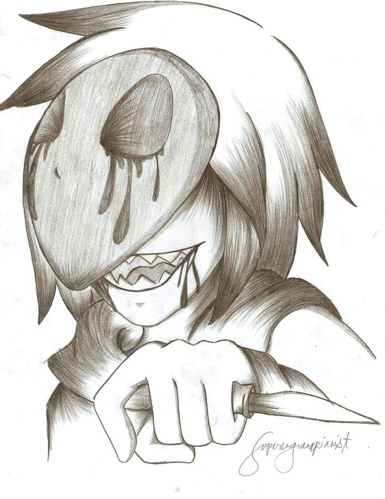 Easy Drawings Of Jeff the Killer Easy Creepypasta Drawing Eyeless Jack by Superenguanapianist