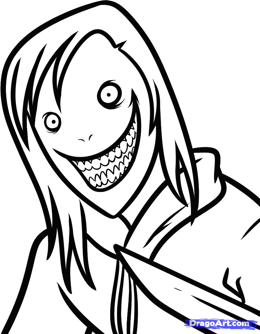 Easy Drawings Of Jeff the Killer Easy How to Draw Jeff the Killer Art Jeff the Killer Drawings Art