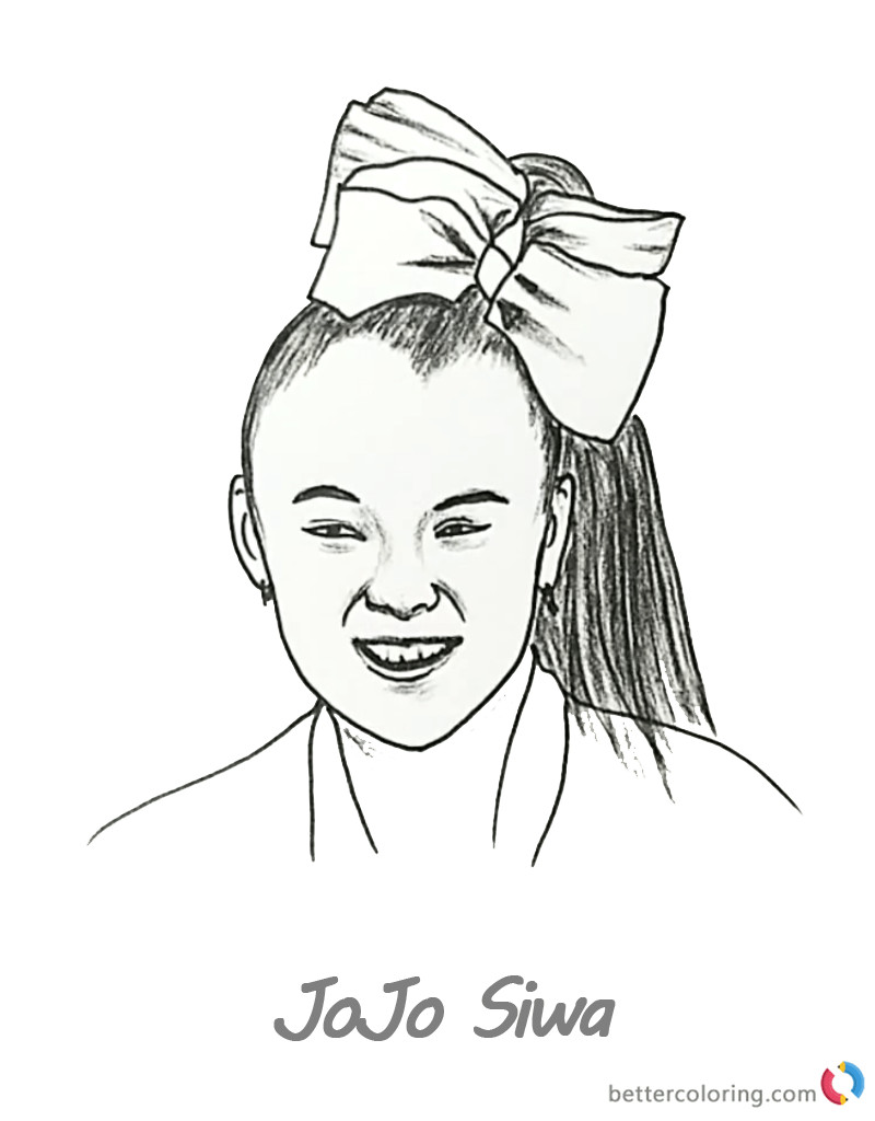 Easy Drawings Of Jojo Siwa Printable Jojo Siwa Coloring Pages Jowo