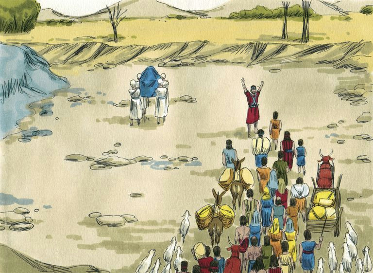 Easy Drawings Of Jordans Crossing the Jordan River Bible Story Summary