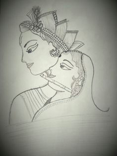 Easy Drawings Of Krishna Easy Pencil Sketching Of Radha Krishna so Simple N Just Amazing