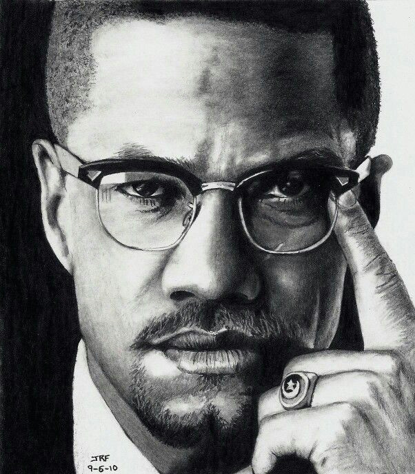 Easy Drawings Of Malcolm X Malcolm X African American Art Drawings Art Pencil Art
