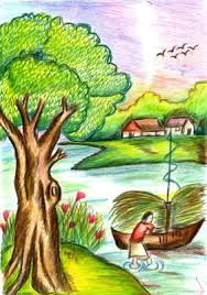 Easy Drawings Of Nature Scenery Coloured 161 Best Drawing for Kids Images