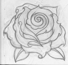 Easy Drawings Of Roses and Crosses Tatoo Art Rose Rose Tattoo Design by Alyx Wilson society6 Hand