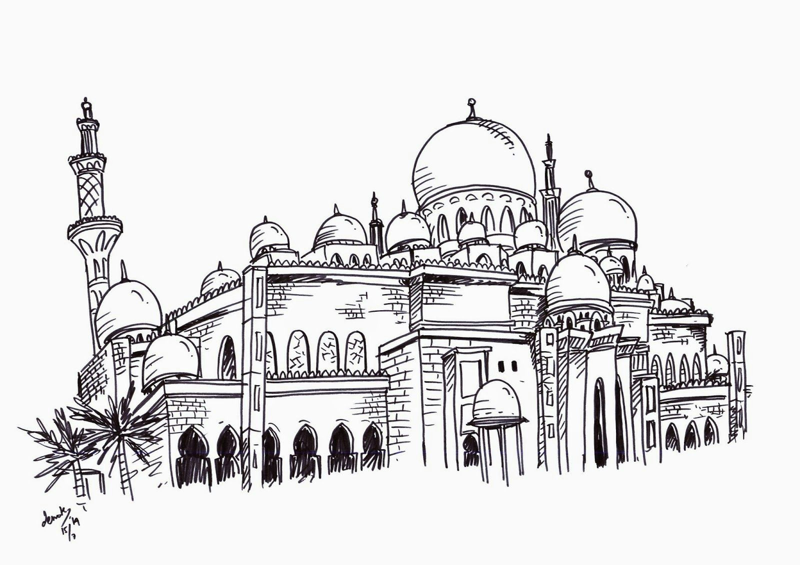 Easy Drawings Of Sheikh Zayed Sheikh Zayed Grand Mosque Abu Dhabi Coloring Pinterest