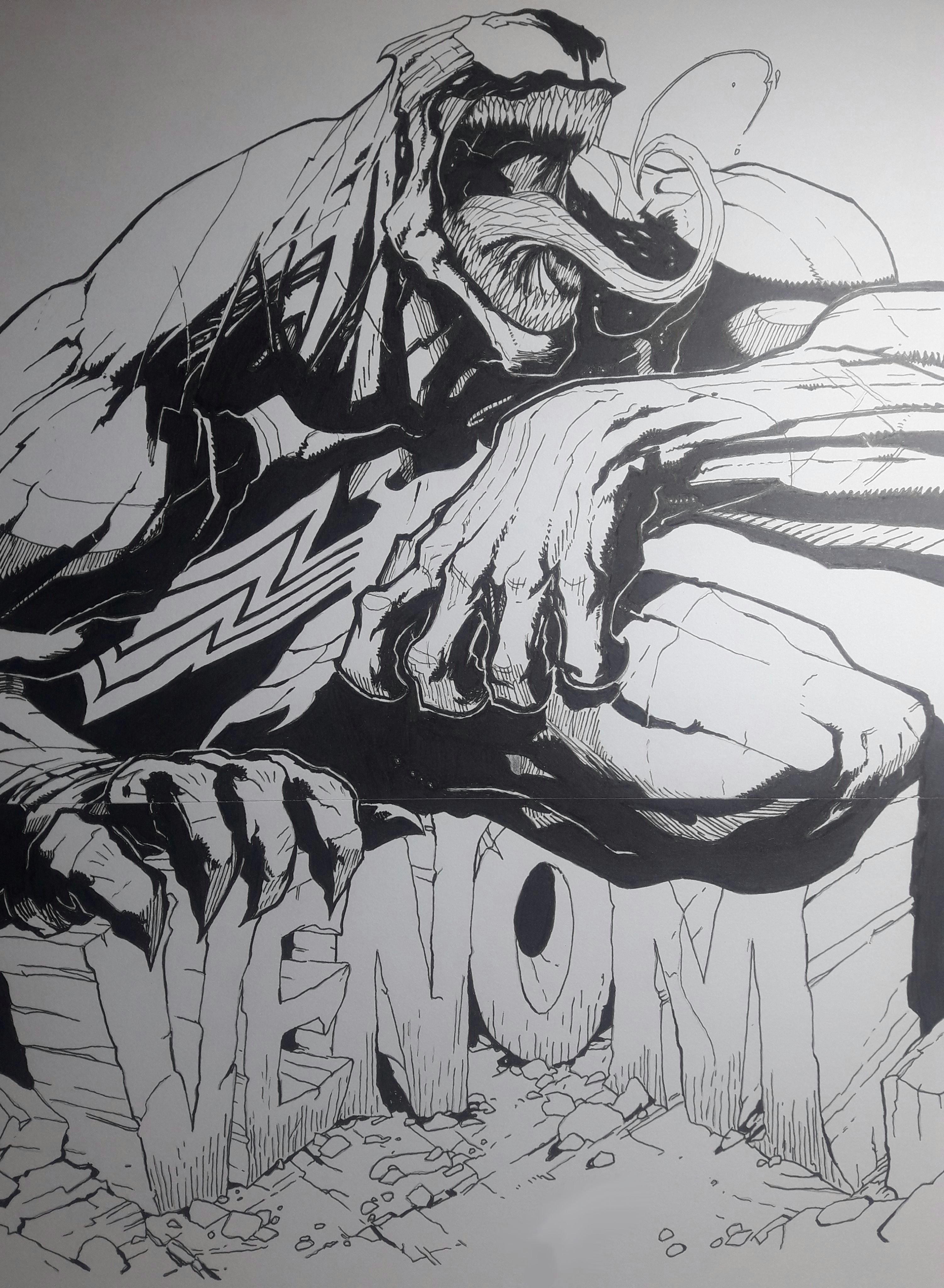 Easy Drawings Of Venom Drawing Venom V2 Steemit