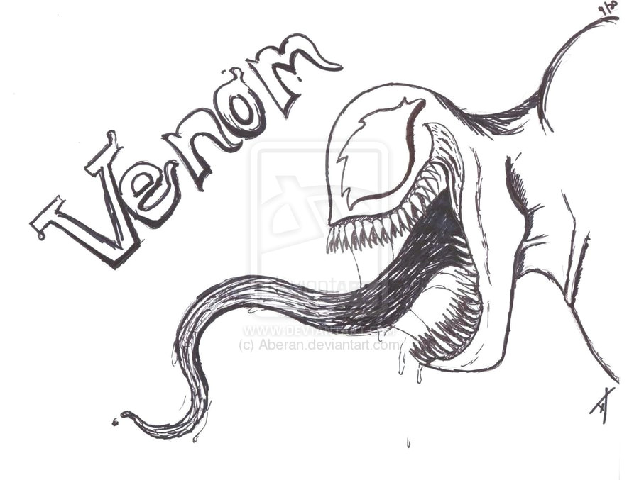 Easy Drawings Of Venom Venom Drawing Free Download On Ayoqq org