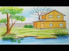 Easy Drawings Of Village 161 Best Drawing for Kids Images
