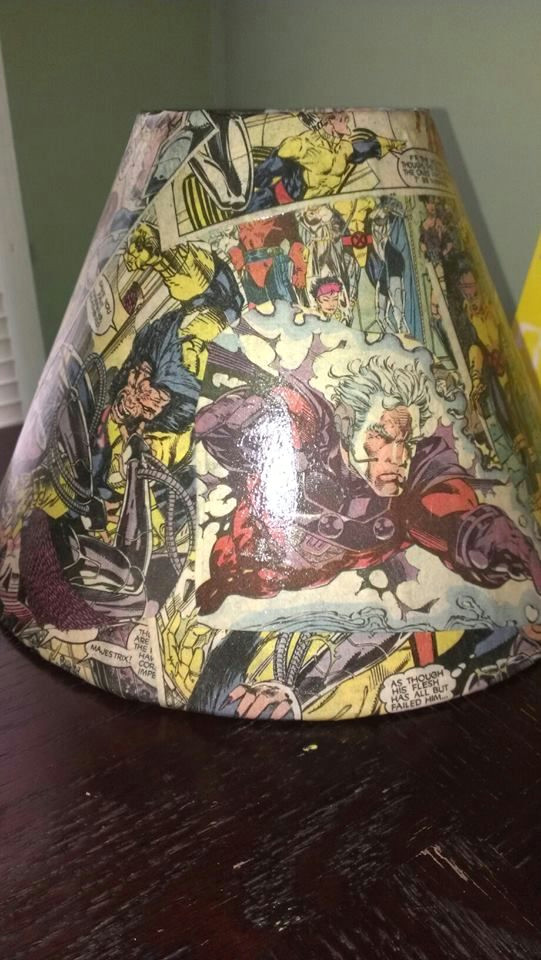 Easy Drawings Of X-men Mod Podge Old Lampshade and An X Men Comic Book Easy and Awesome