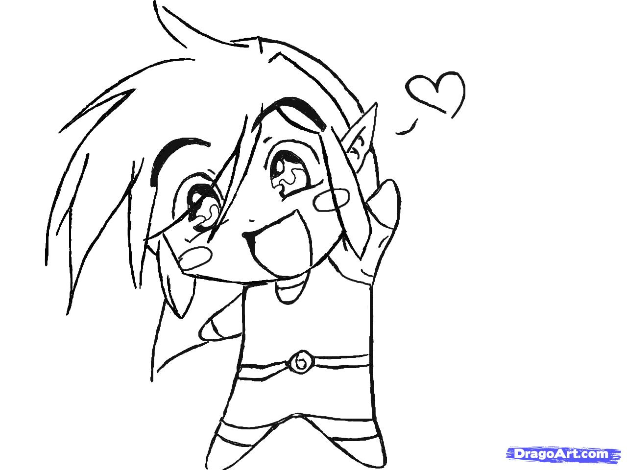 Easy Drawings Of Zelda Step 6 How to Draw Chibi Link From the Legend Of Zelda Chainimage
