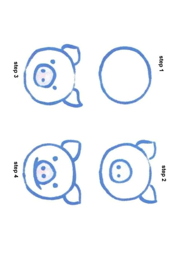 Easy Drawings Pig How to Draw A Simple Pig S Head Simple Art Drawings Easy Animal