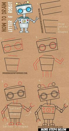 Easy Drawings Robot 117 Best Kid S Drawing Lessons Images Draw Animals Easy Drawings