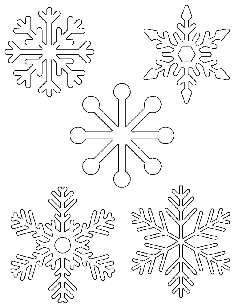 Easy Drawings Snowflakes Free Printable Snowflake Templates Large Small Stencil Patterns