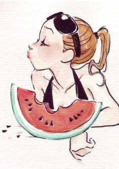 Easy Drawings Watermelon 95 Best Watermelon Images Drawings Watermelon Painting Art