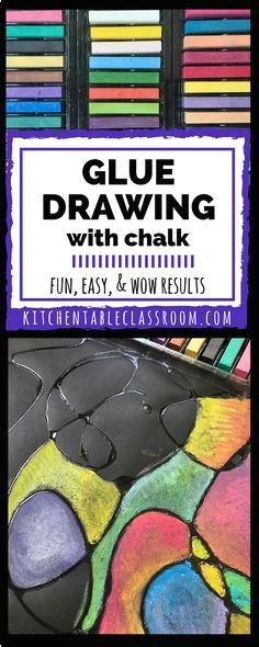 Easy Drawings with Chalk Glue Drawing with Chalk Pinterest Third Easy and Craft