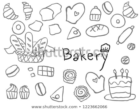 Easy Drawings with Texture Cute Simple Childish Hand Drawn Bakery Line Art Element for