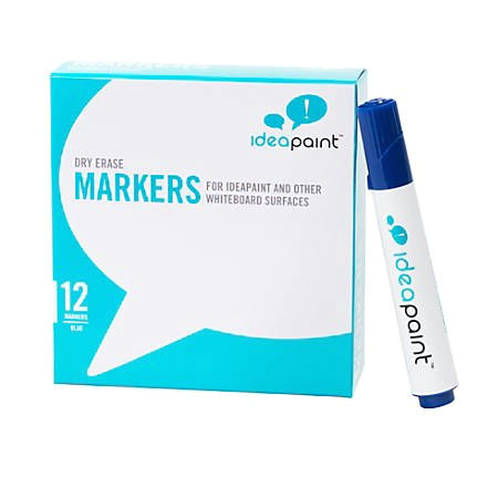 Easy Dry Erase Drawings Ideapaint Dry Erase Markers Bullet Point White Barrel Blue Ink Pack