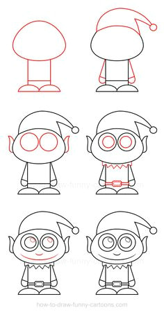 Easy Elf Drawings 328 Best Drawing Christmas Time S by S Images In 2019 Learn to