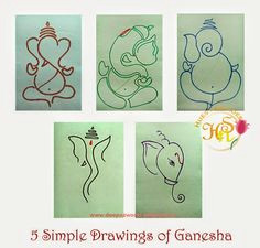 Easy Ganpati Drawings 130 Best Ganesha Images In 2019 Ganesha Art Ganesha Painting