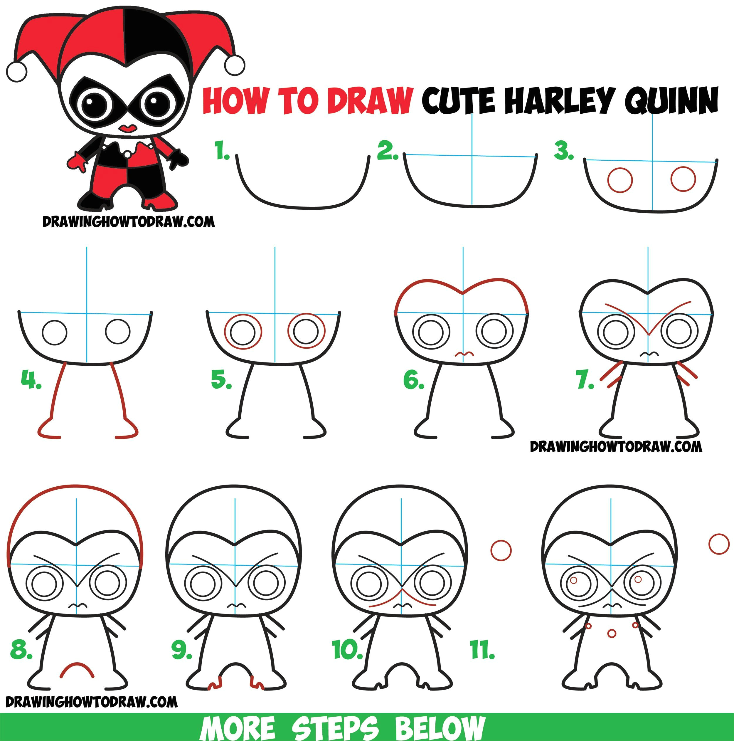 Easy Harley Quinn Drawings Step by Step Related Image Character Design In 2018 Pinterest Drawings