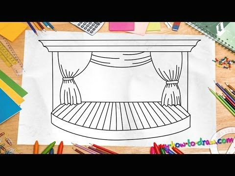 Easy Jordan Drawings How to Draw A Stage Easy Step by Step Drawing Lessons for Kids