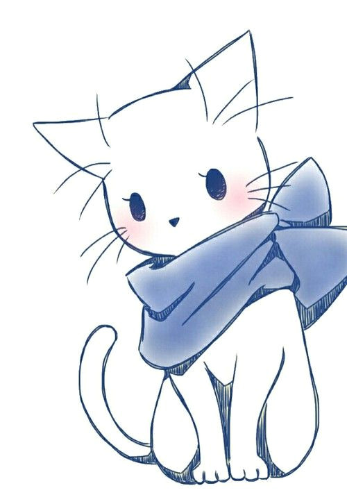 Easy Kitten Drawings Dessin Chat Cats In 2018 Pinterest Draw Cute Drawings and