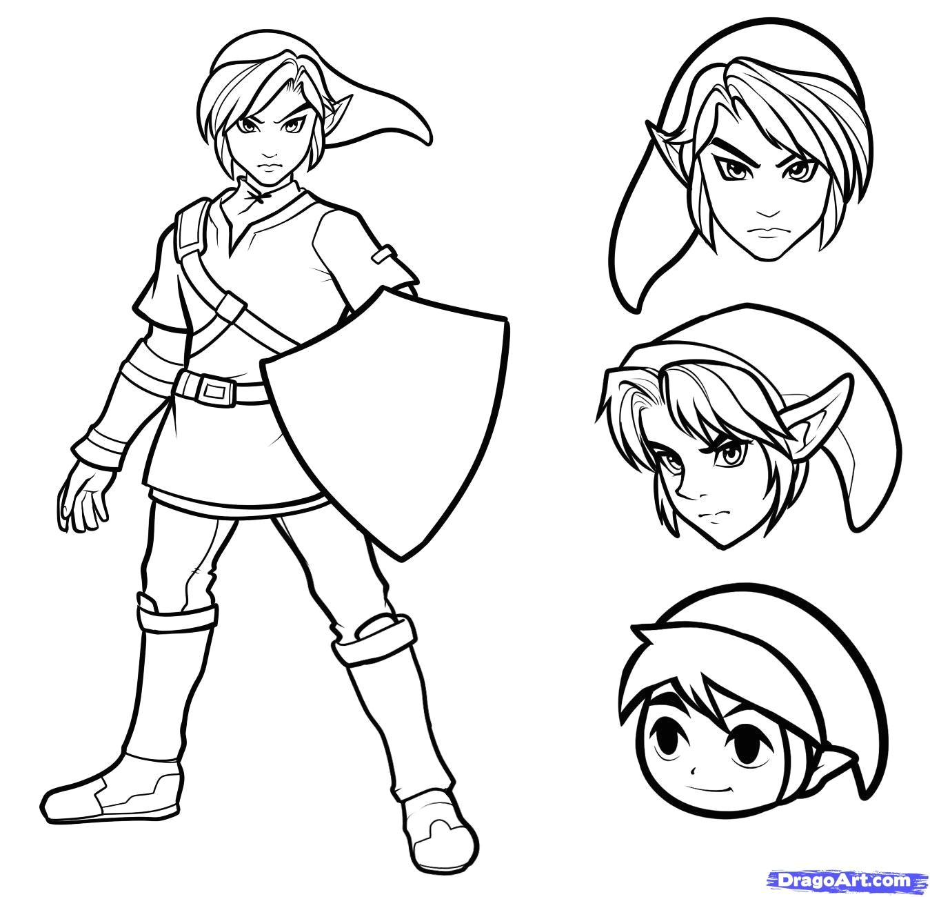 Easy Legend Of Zelda Drawings How to Draw Link Easy Step 9 Phots Drawings Easy Drawings