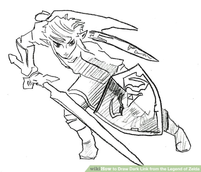 Easy Legend Of Zelda Drawings Legend Of Zelda Link Drawing Easy