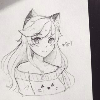 Easy Nightcore Drawings My Oc Mimi Kawaii Oc Manga Anime Art Ocs Traditional Neko