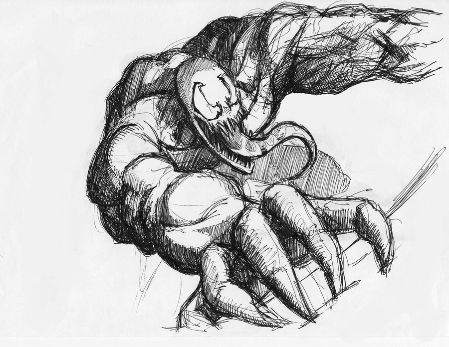 Easy Venom Drawings Venom Drawing Free Download On Ayoqq org