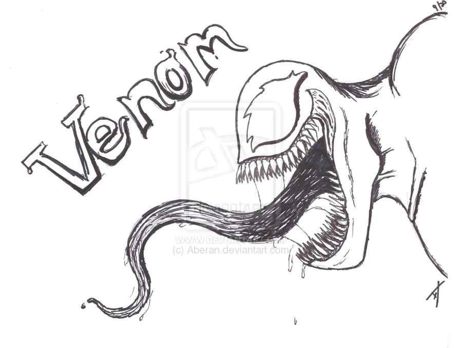Easy Venom Drawings Venom Drawing Free Download On Ayoqq org