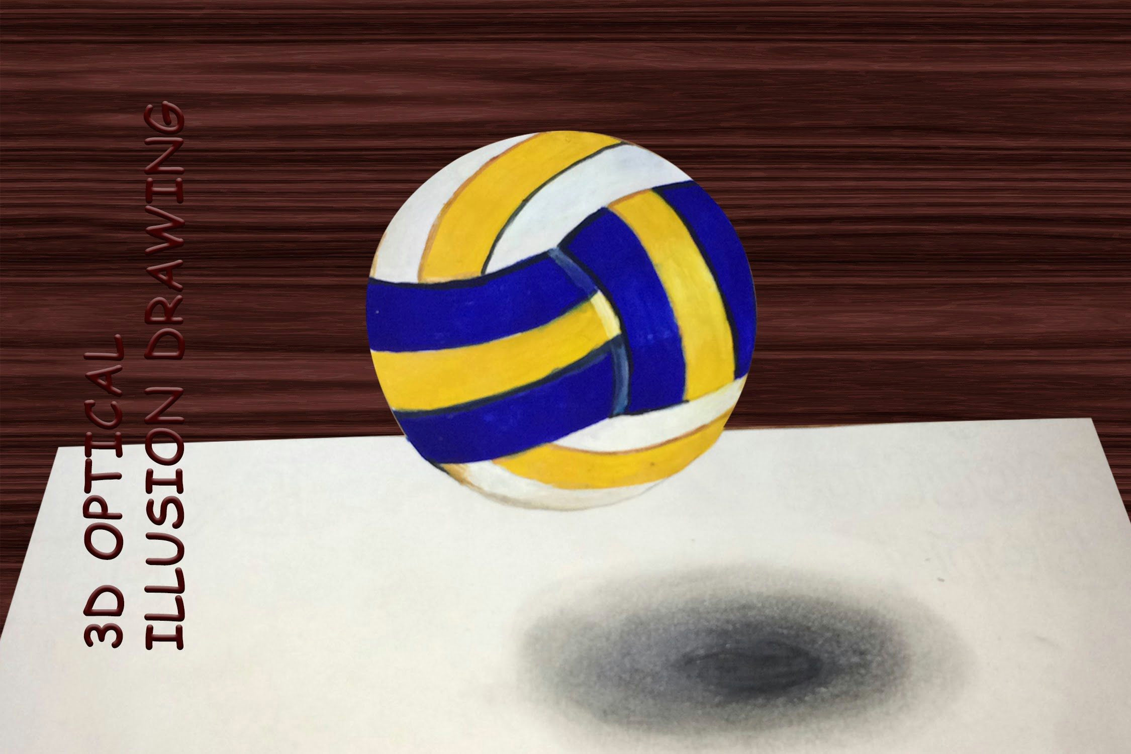 Easy Volleyball Drawings Drawing Volleyball How to Draw 3d Art Youtube 3d Illusion