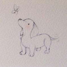 Easy Wiener Dog Drawing 111 Best Puppy Drawings Images Drawings Artist Frames