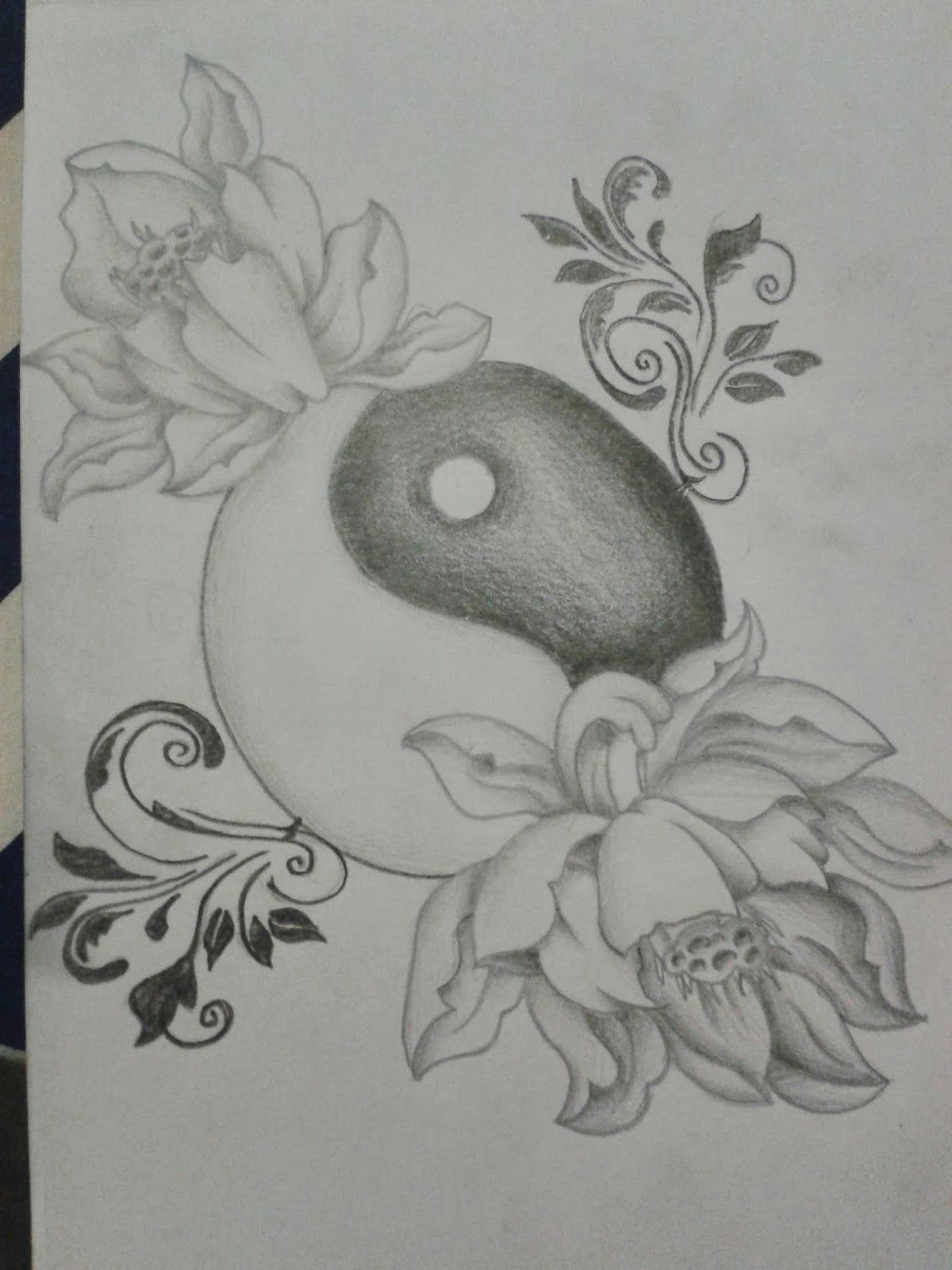 Easy Yin Yang Drawings R3dwall Art Lotus Flower Yin Yang Tattoo Design Tattoo S