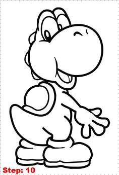 Easy Yoshi Drawings Step by Step 62 Best Lunch Bag Images Learn to Draw Sketches Art Lessons