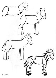 Easy Zebra Drawings 155 Best Da Ti Jak Nakreslit Images Drawing for Kids Drawings