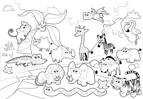 Easy Zoo Drawings Coloring Pages Baby Zoo Animals Unique I Pinimg originals 05 0d Zoo