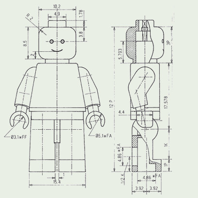 Engineering Drawing Cartoons Minifigure Lego Drawings Lego Lego Design