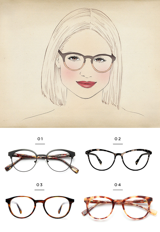 Eyeglasses Drawing the Best Glasses for All Face Shapes Verily Style Inspiration