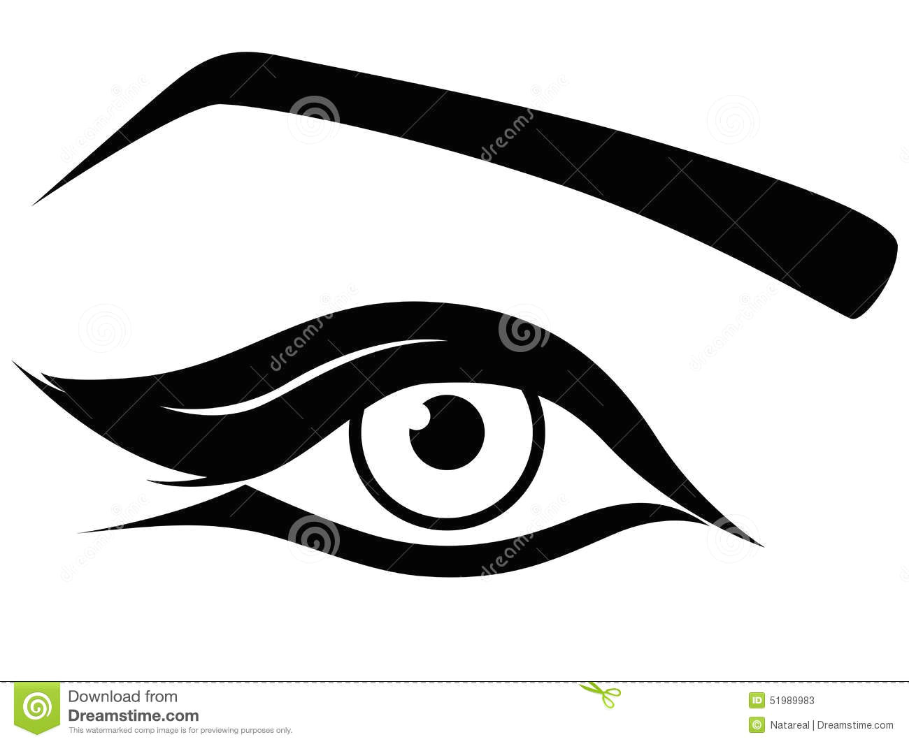 Eyes Drawing Black and White Eye Silhouette Close Up Stock Vector Illustration Of Blinking