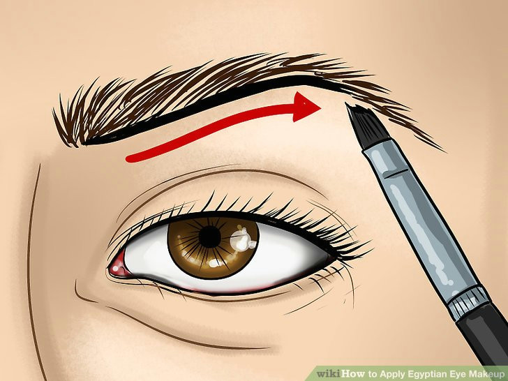 Eyes Drawing Learning How to Apply Egyptian Eye Makeup with Pictures Wikihow