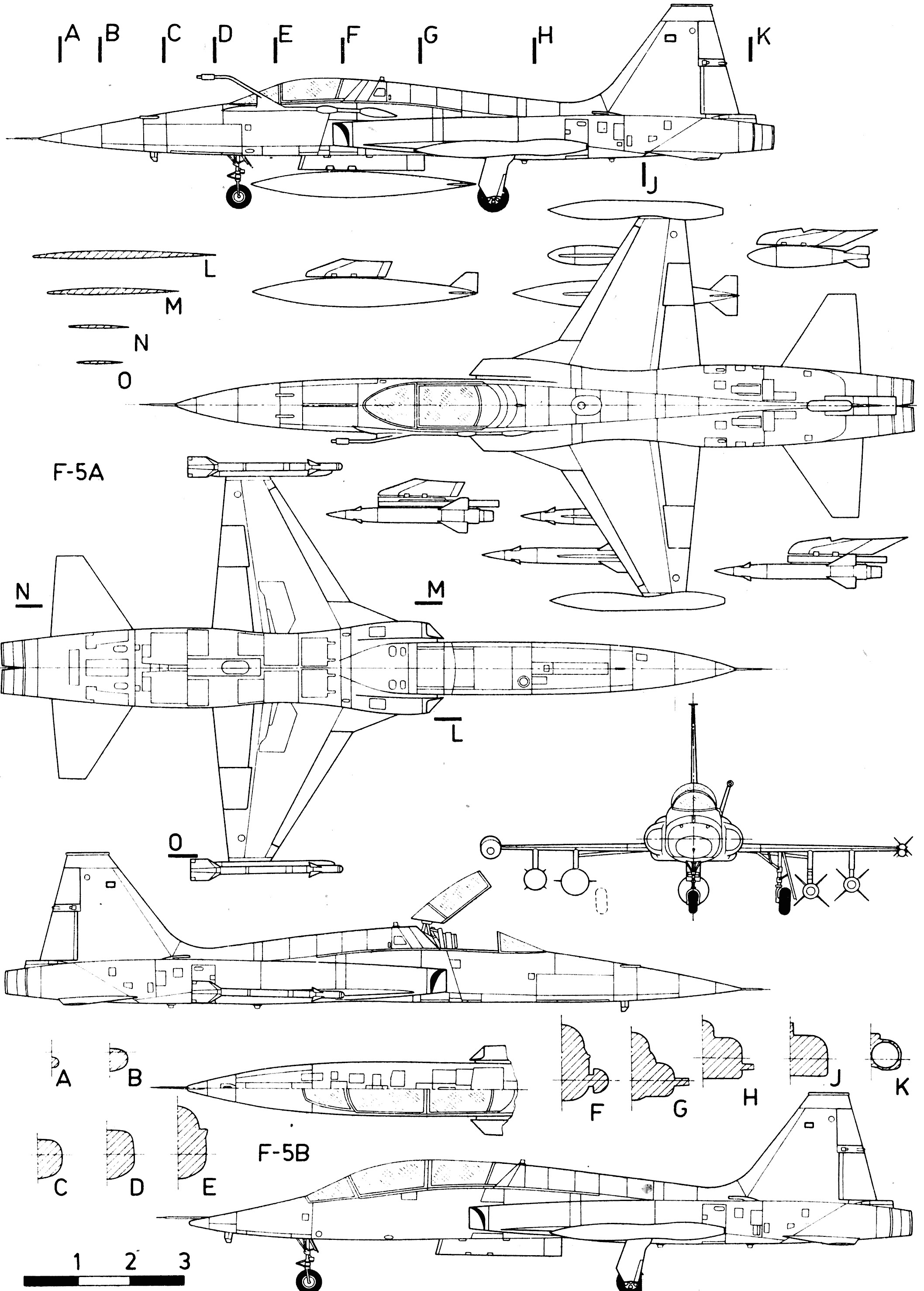 F Drawings Blueprints northrop F 5 Blueprint Aircraft Modern Post 1950 Aircraft