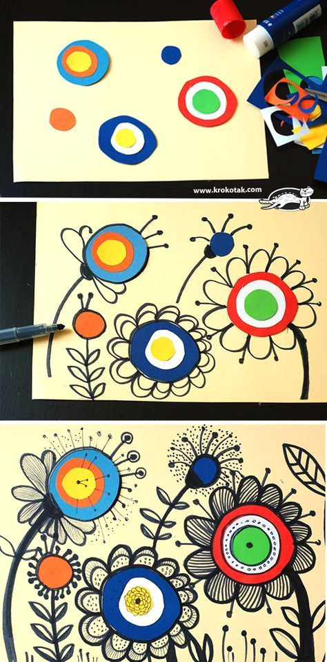 Flowers Drawing Circle How to Draw Flowers Basteln Mit Kindern Art Art Projects Und