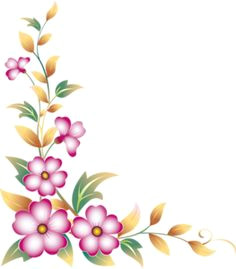 Flowers Drawing Corner 63 Best Floral Corner Borders Images Corner Designs Flower