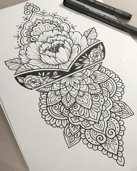 Flowers Drawing In Hindi for the Beautiful Christiana Tattoo Tattoodesign Tattooart Art
