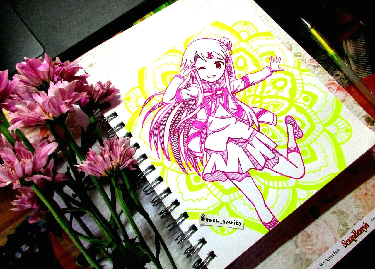 Flowers Drawing Manga Drawing Anime Pattern Mandala Creative Handmade Art Cute