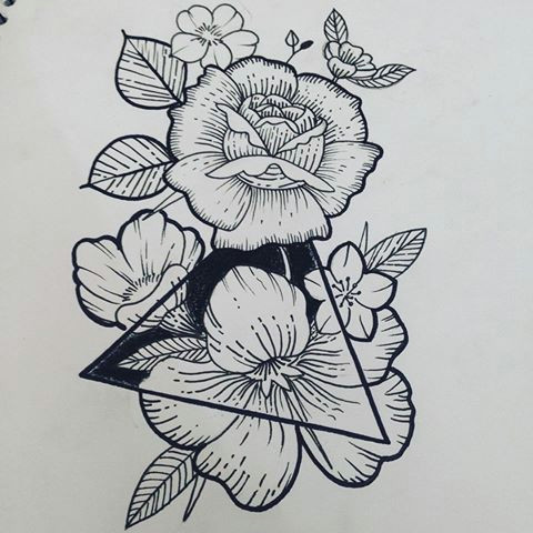 Flowers Geometric Drawing Pics Of My Favorite Geometric Tattoos Tattoos Tattoos Flower