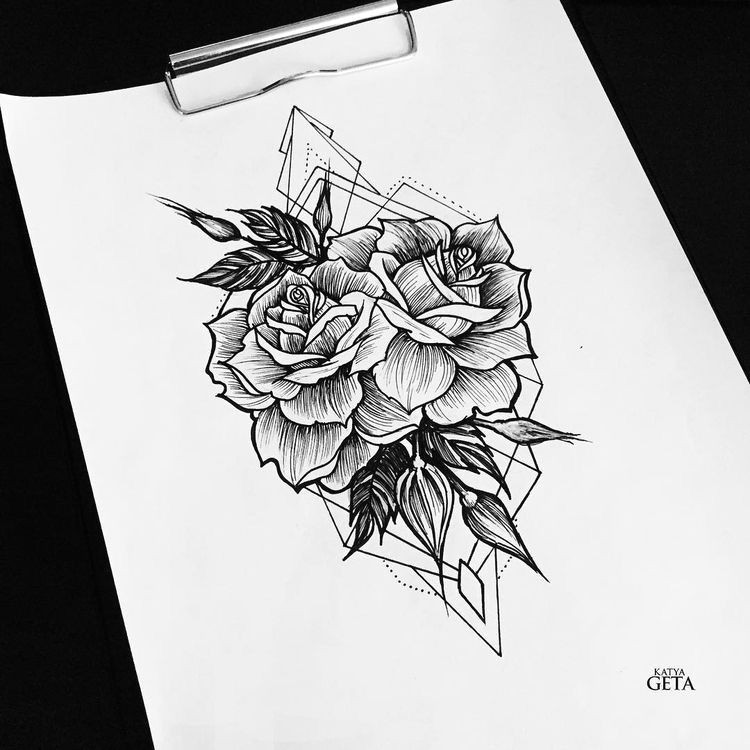 Flowers Geometric Drawing Pin by Haylee Johnson On Tattoos Tattoos Tattoo Designs Tattoo