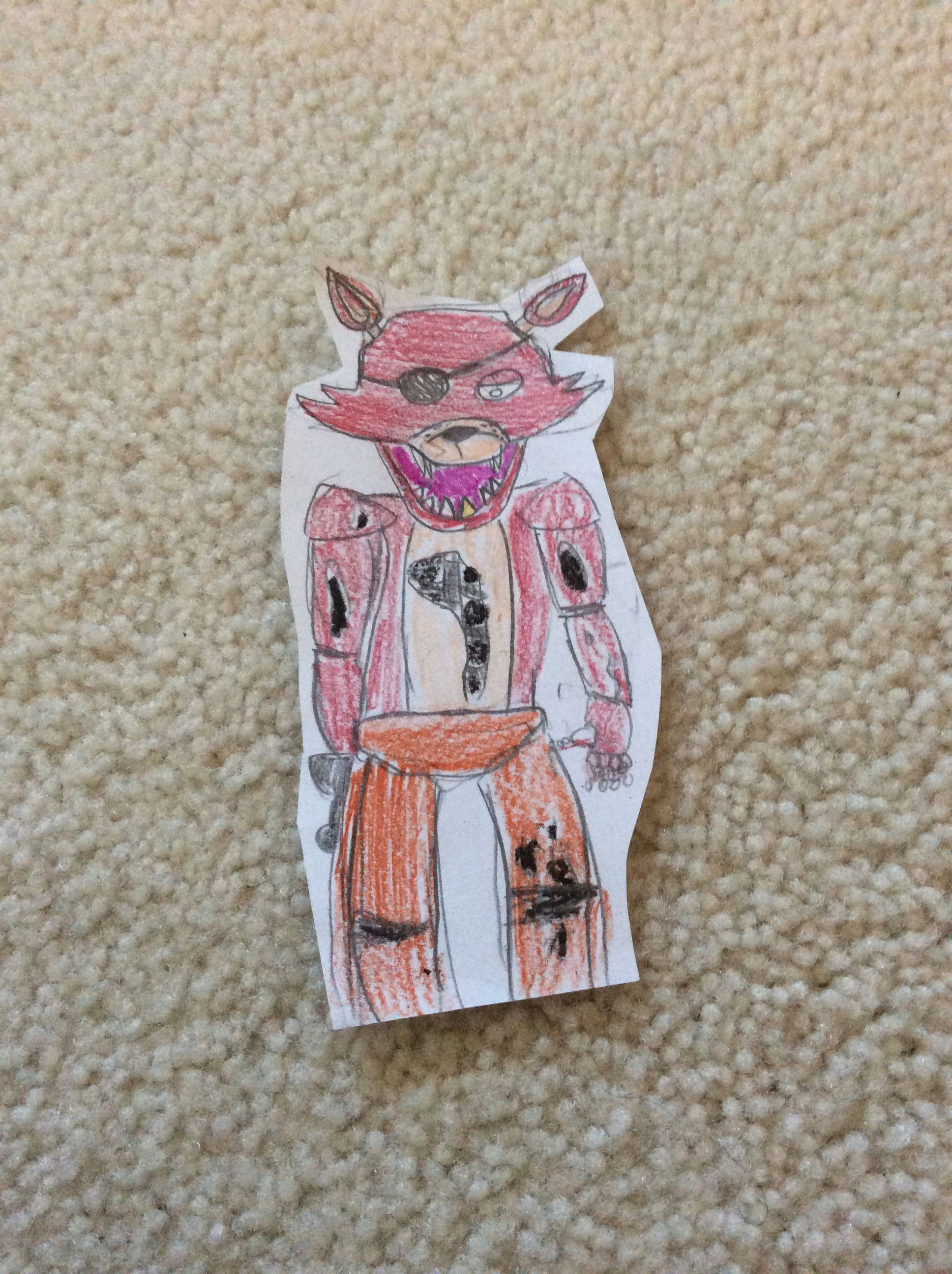 Fnaf 2 Anime Drawing My Drawing Of Foxy the Pirate From Five Nights at Freddy S and Five
